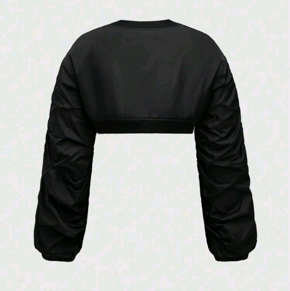 Grunge Punk Motorcycle Style Fleece Cropped Loose Women's Vest Jacket - Picture 4 of 4